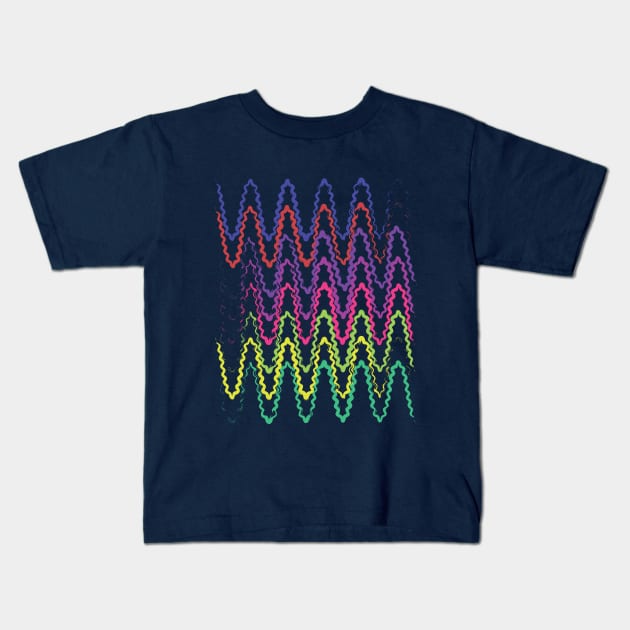 Dynamic Waves Kids T-Shirt by Storfa101